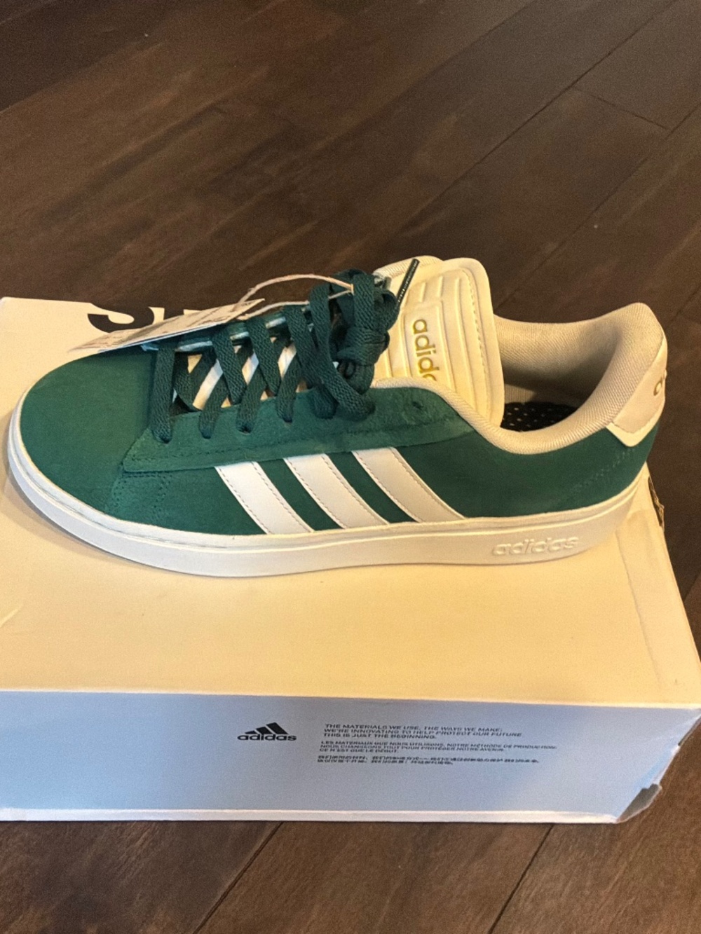 Adidas Grand Court Alpha Green and White
